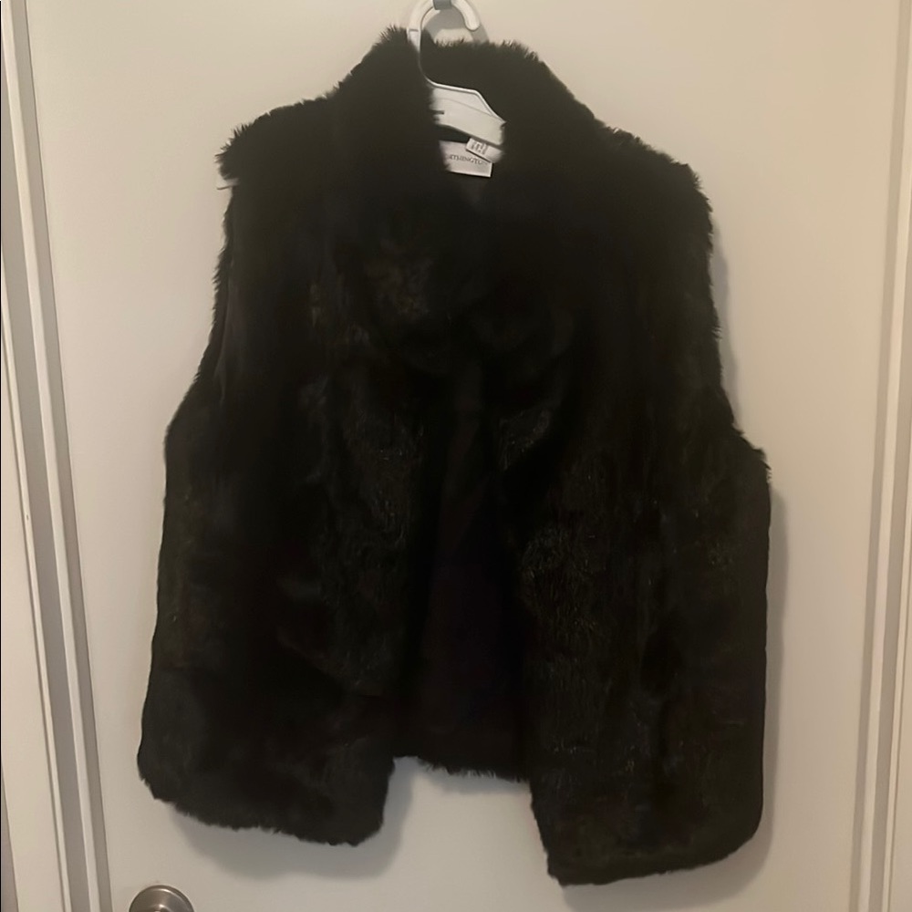 Black Worthington Fur Vest